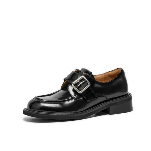 BEAU TODAY Womens Business Casual Loafer Shoes with Buckle Design