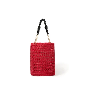 BeauToday Women Delicate Hand-woven Shoulder Bag with Stylish Acrylic Strap