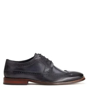 Havisham Washed Brogue Shoes Navy