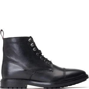 Banff Grain Toe Cap Boots Black